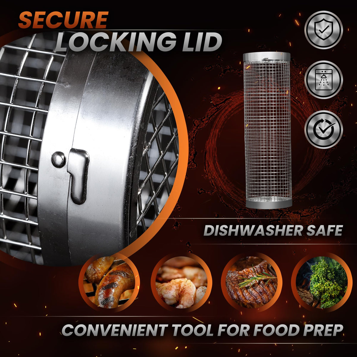 MODAURA Big Green Egg accessory set fits grills for versatile grilling.