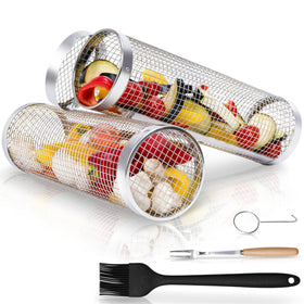 MODAURA rolling grill baskets assembly for easy setup and storage.