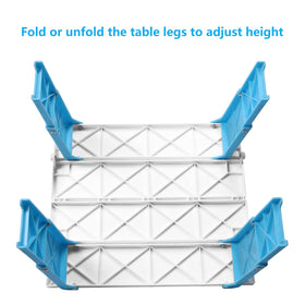 Modern-Depo beach table setup at campsite highlights portable convenience