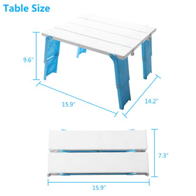 Modern-Depo beach table unfolded top view with roomy surface for meals