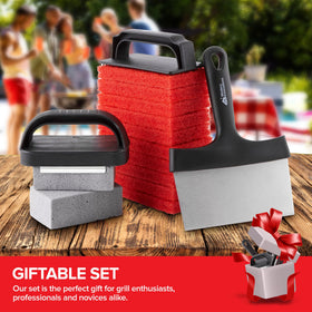 Modern Innovations griddle cleaner kit bundle helps you maintain a sparkling flat top.
