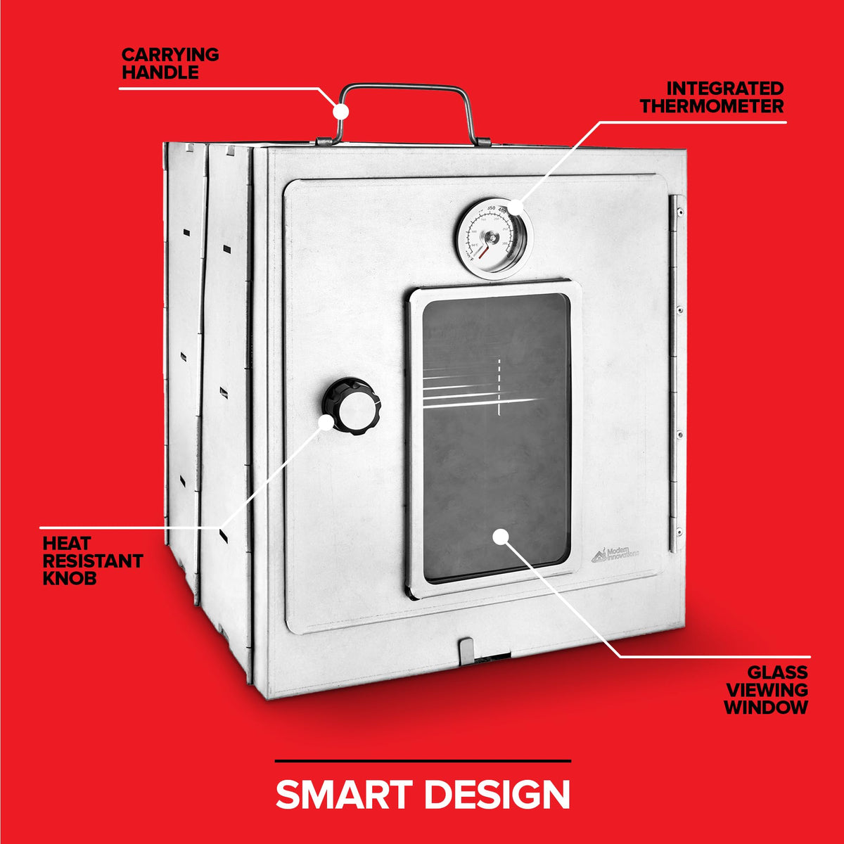 Modern Innovations portable camping oven 10-inch-opening suits cinnamon rolls and more