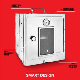 Modern Innovations portable camping oven 10-inch-opening suits cinnamon rolls and more