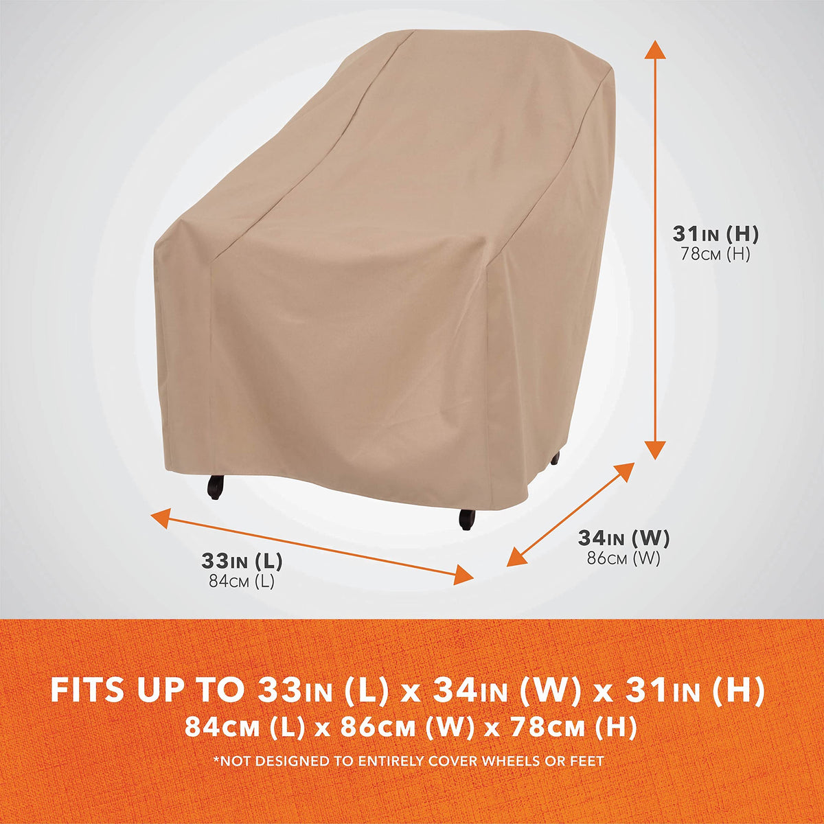 Modern Leisure Basics durable material shields chairs from rain and snow.