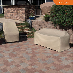 Modern Leisure Basics 33x34x31-inch fit covers standard patio chairs.