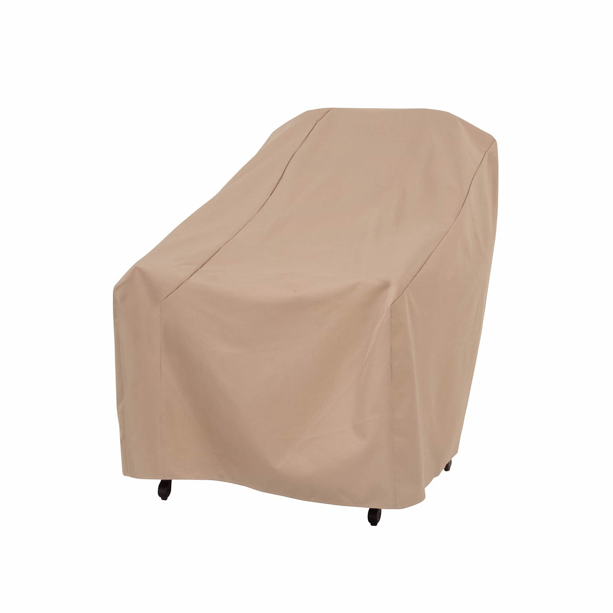 Modern Leisure Basics patio chair cover in weather-resistant fabric protecting chairs outdoors.