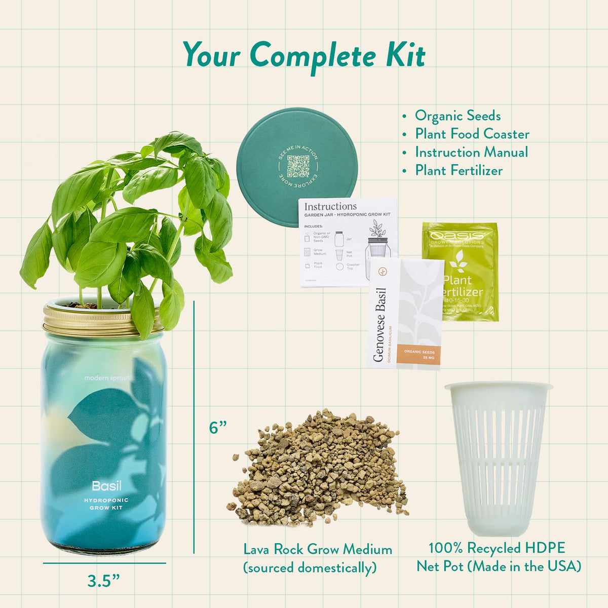 Removable sleeve on the mason jar provides durable, easy cleaning