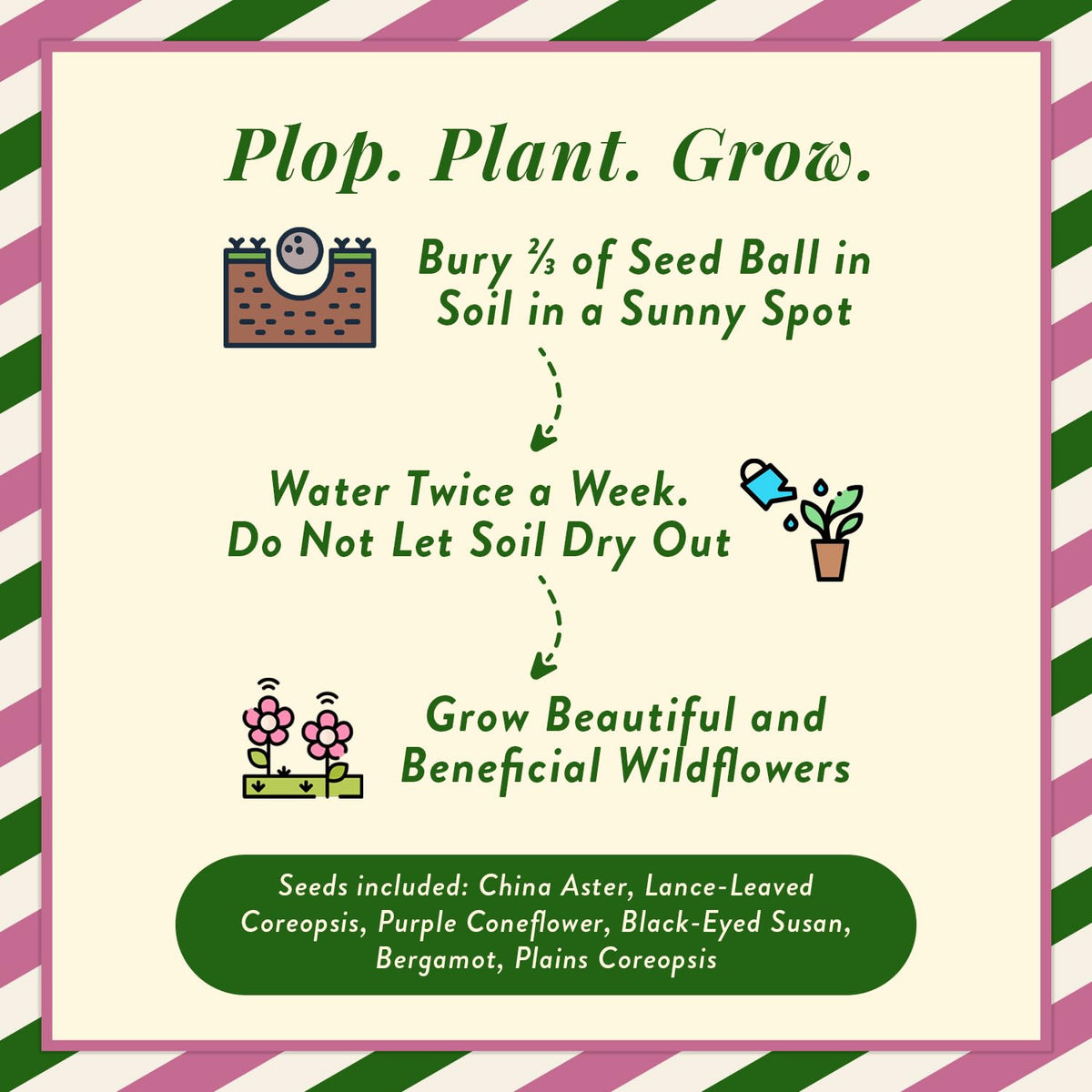 Modern Sprout Wildflower Seed Ball Poops unicorn design, ideal for classroom projects and creative gifts