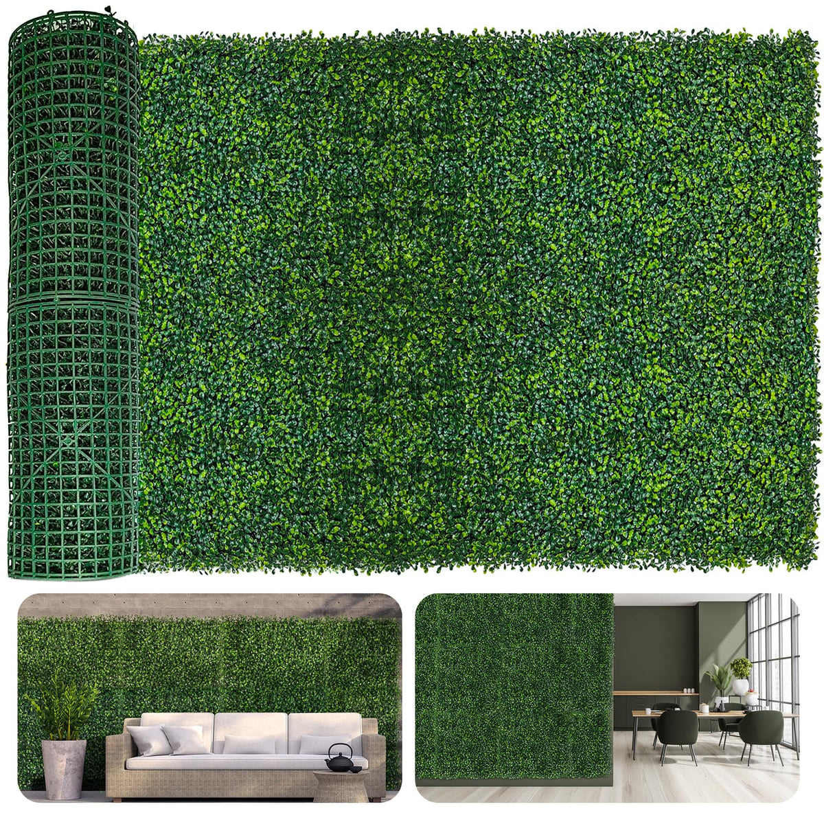 Moeput artificial ivy privacy fence screen 40x120 in, ideal for creating instant outdoor privacy.