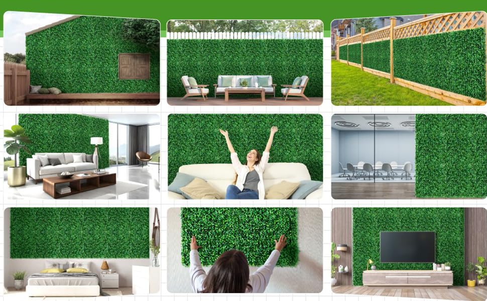 Moeput boxwood roll covers 33.5 sq ft ideal balcony backdrop