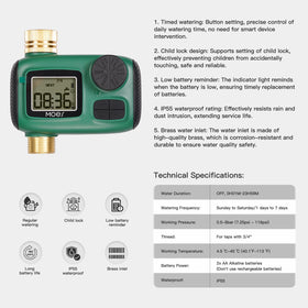 MOES sprinkler timer includes three years of product support for reliability