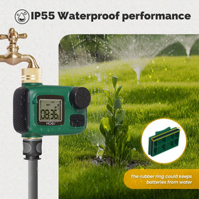 MOES timer offering manual watering for flexible on-demand irrigation