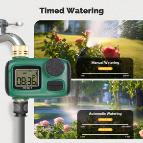 MOES sprinkler timer with rain delay to optimize water use