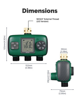 MOES three-zone water hose timer supports flexible irrigation layouts