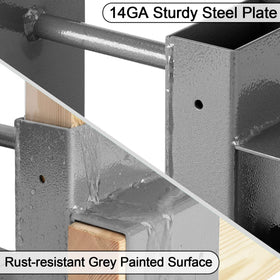 MOFEEZ heavy-duty 14ga steel bracket for durable wood support