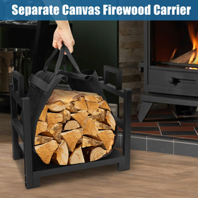 MOFEEZ wood carrier canvas pouch enables one-trip loading from stack