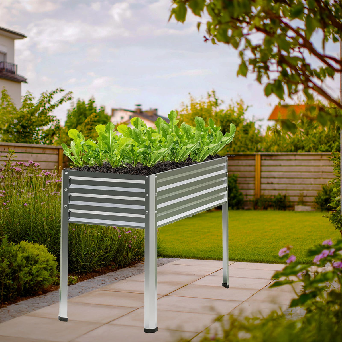 Mofesun raised bed on balcony setup demonstrates compact elevated gardening