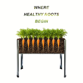 Mofesun raised garden bed interior with soil space for vegetables and herbs