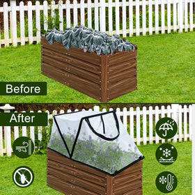 Mofuiry 2Pack Garden Row Cover uses waterproof PE fabric for outdoor durability.