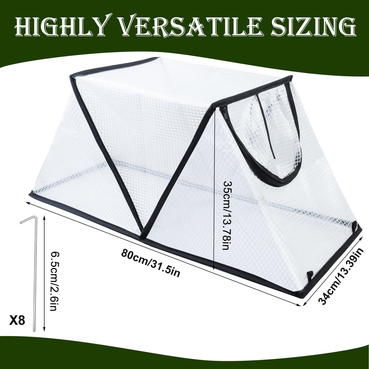 Mofuiry 2Pack Garden Row Cover zipper door enables quick access and airflow.
