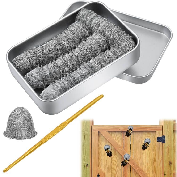 Mofuiry bee hole plugs kit with stainless steel plugs ready for discreet porch repair