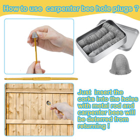 Fence repair using Mofuiry bee hole plugs improves outdoor aesthetics