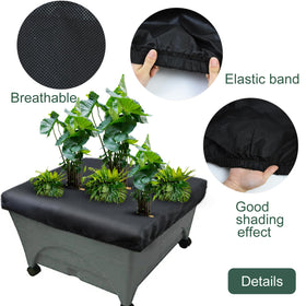 Mofuiry thick fabric mulch cover shields plants from animals.