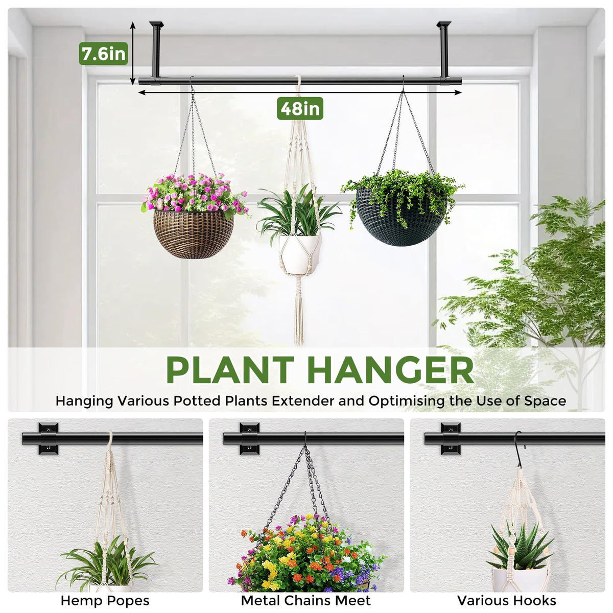Mogaath easy-installation hardware included for quick setup of your planter.