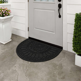 Mohawk Home rug-backed mat features recycled rubber for reliable slip resistance.