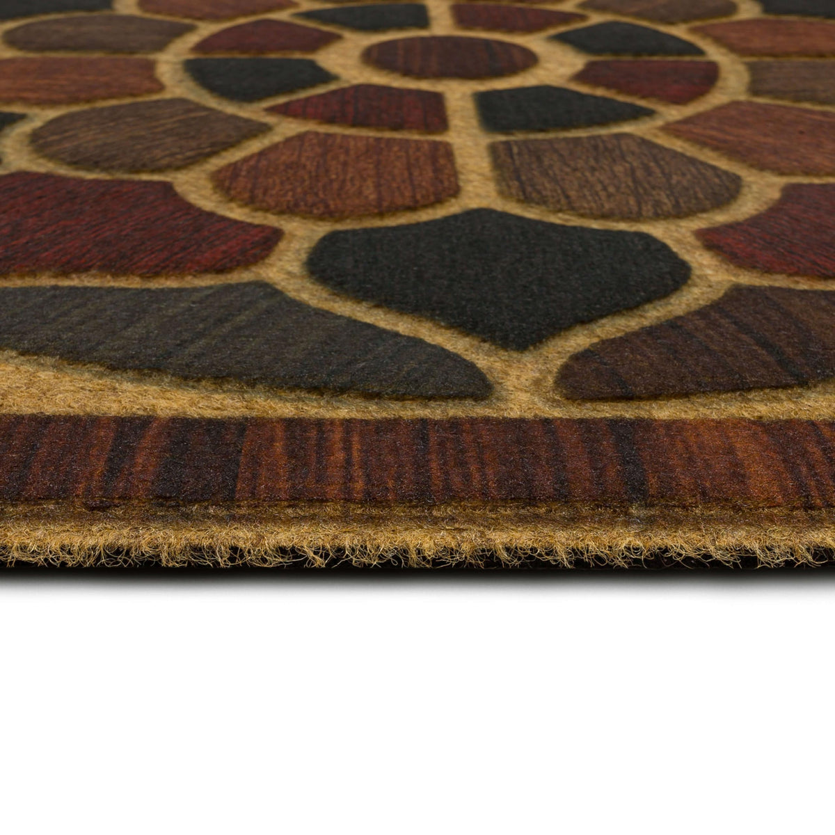 Mohawk Home Medallion Grain mat made in USA from recycled materials.