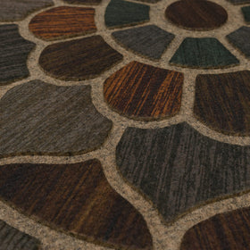 Mohawk Home non-slip rubber backing provides extra grip on hard floors.
