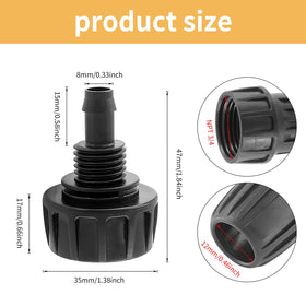 Moicstiy 3-8-inch drip tubing connector provides a tight, reliable seal.