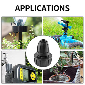 Moicstiy reusable irrigation fittings simplify future layout changes.