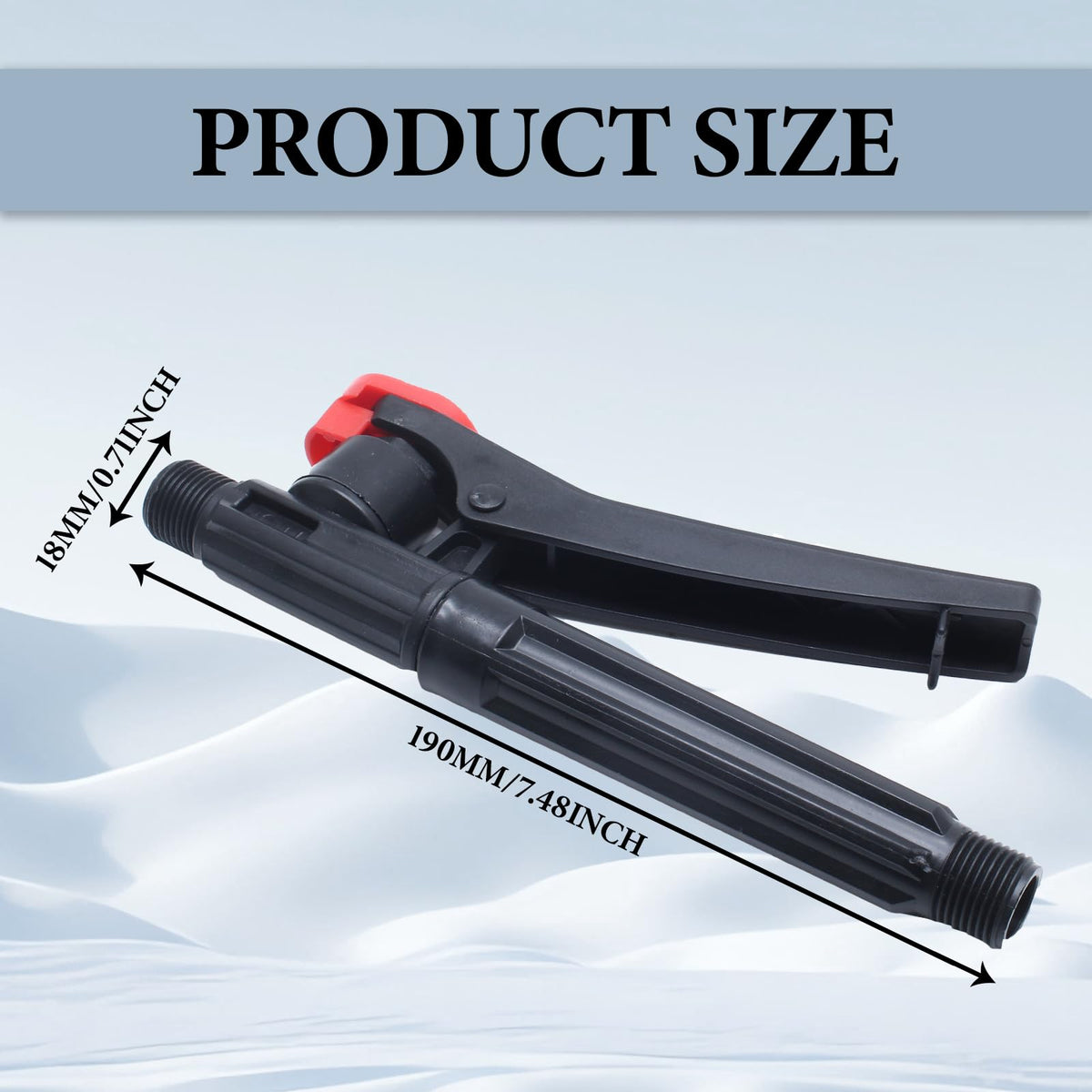 Moicstiy trigger handle provides a comfortable grip for steady backpack spraying