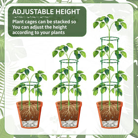 Moiggonoy ABS green plant stake closeup shows durable plastic.