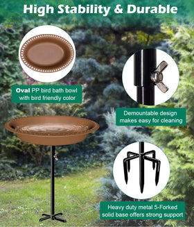 Mokeyder five-prong metal base provides strong soil grip