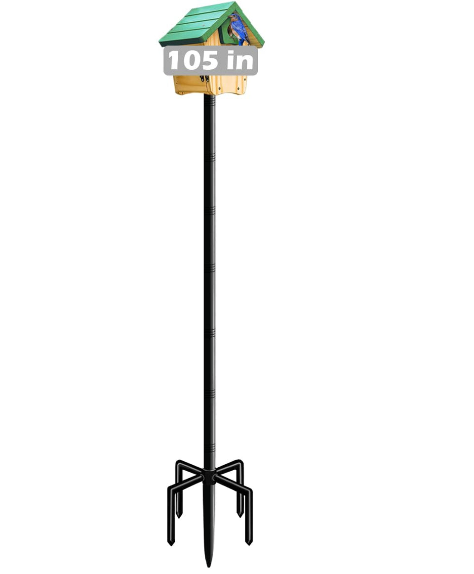 Mokeyder top-mount pole secures feeders with a sturdy connection.