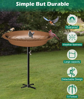Mokeyder birdfeeder-top attachment invites birds and butterflies