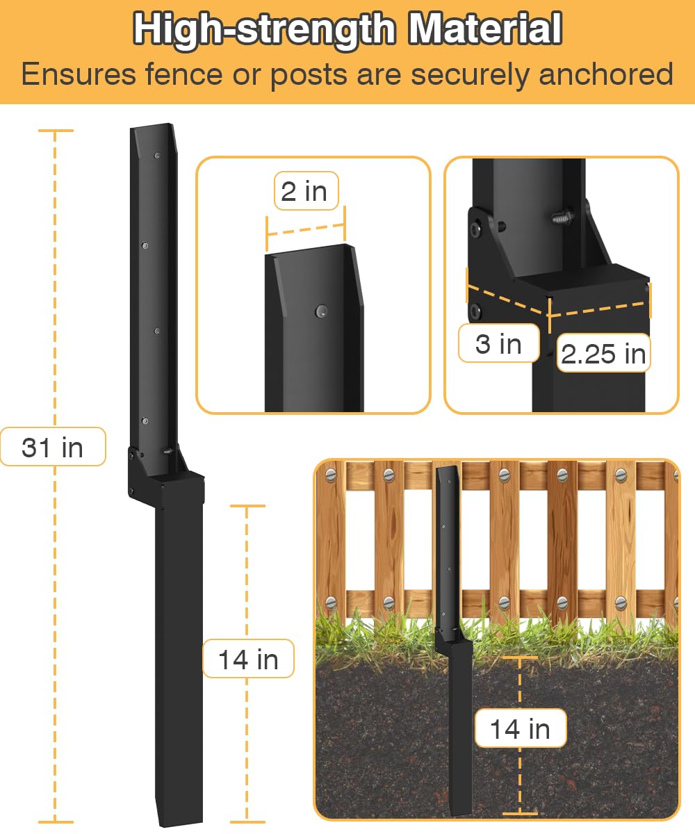 Mokeyder easy-install ground spike enables quick setup without digging.