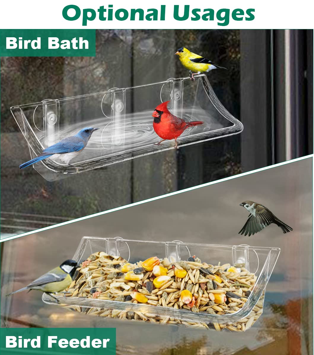 Mokeyder easy-install window feeder requires no tools for quick setup.