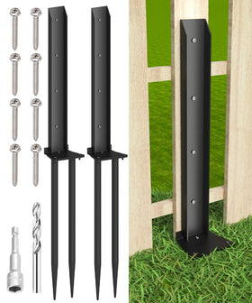 Mokeyder Fence Post Anchor Kit in sturdy steel supports outdoor posts.