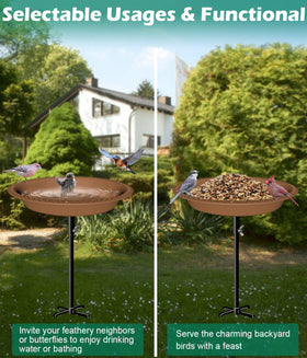 Mokeyder garden decor birdbath adds subtle yard charm