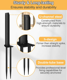 Mokeyder H-design base offers firmer fixation around foundations.