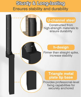 Mokeyder metal stake with triangle base delivers professional-grade stability.