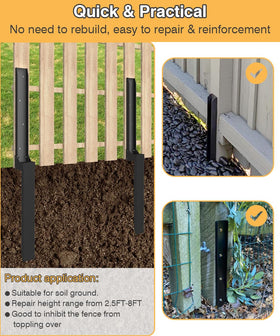 Mokeyder outdoor post support kit suitable for fences, mailboxes, and trellises.