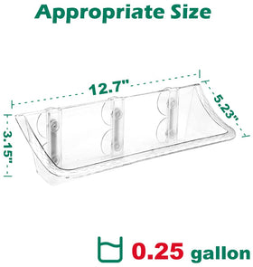 Mokeyder transparent bird bath tray enables close-up observation from indoors.