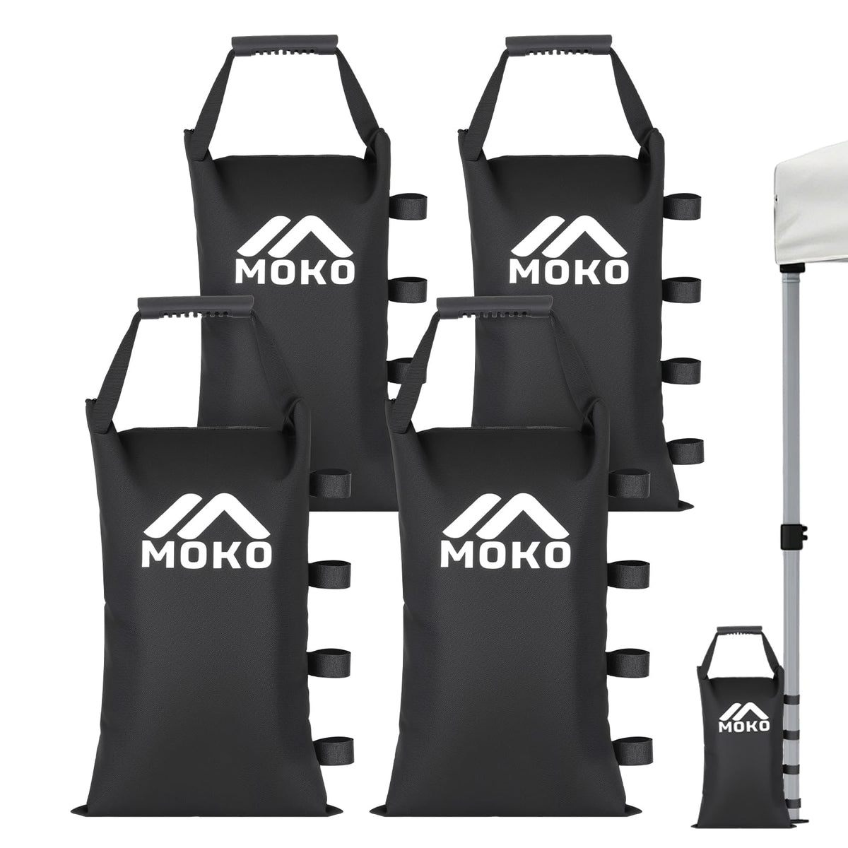 MoKo 120lbs sand bags for canopy legs set of four for secure wind resistance