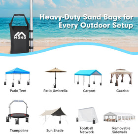 MoKo canopy weights with silicone handle provide easy setup handling