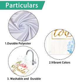 Mokonate Bride to Be flag stitching close-up highlighting durable outdoor construction