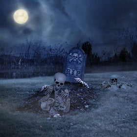 MOKRY PARTY spooky graveyard prop adds creepy charm to outdoor setups.